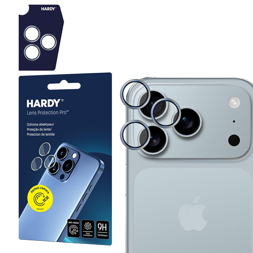 Zaščitna folija za zadnjo kamero 3MK Hardy Protection Pro za Apple iPhone 17 Pro Max / 17 Pro, Kaljeno steklo, Bež