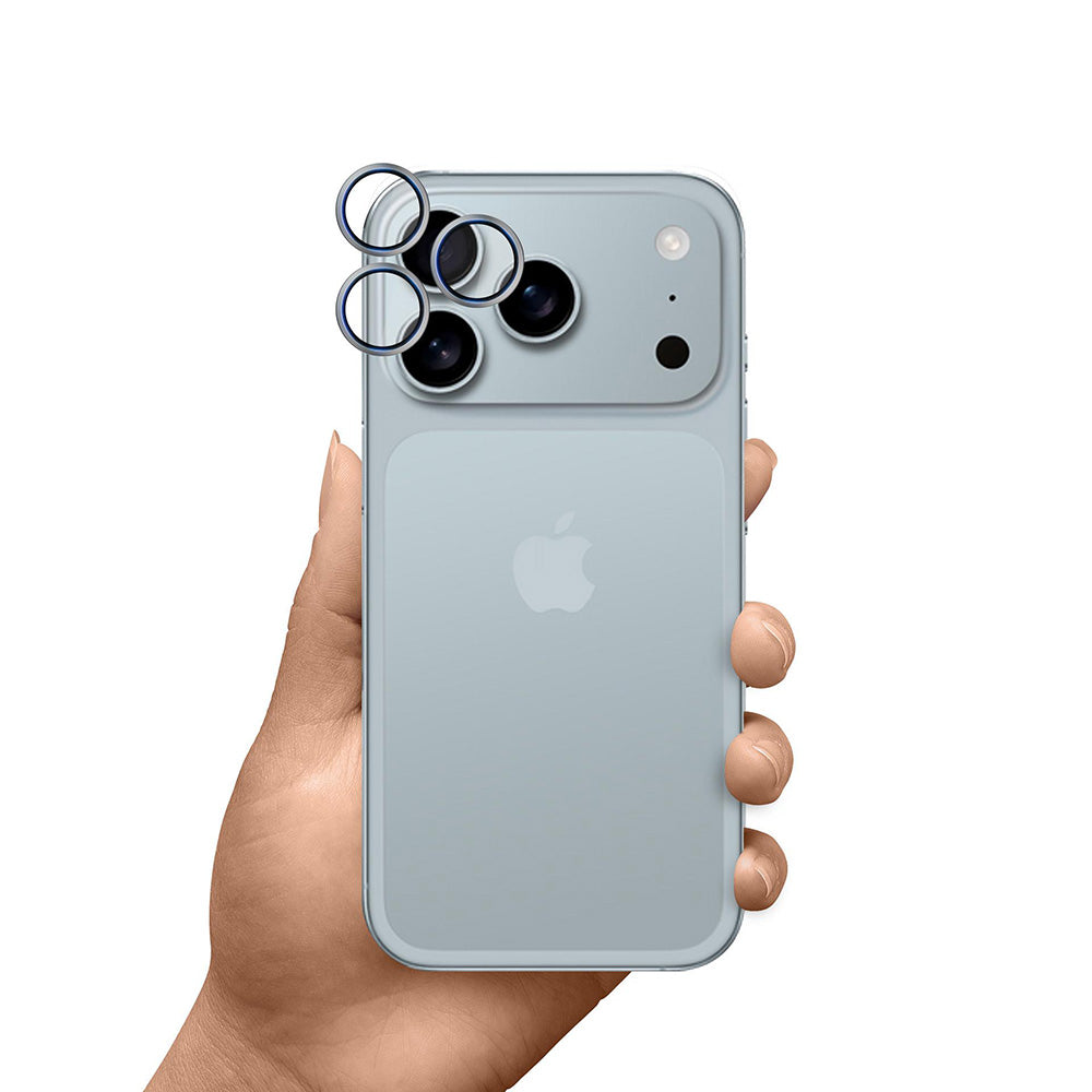 Zaščitna folija za zadnjo kamero 3MK Hardy Protection Pro za Apple iPhone 17 Pro Max / 17 Pro, Kaljeno steklo, Bež