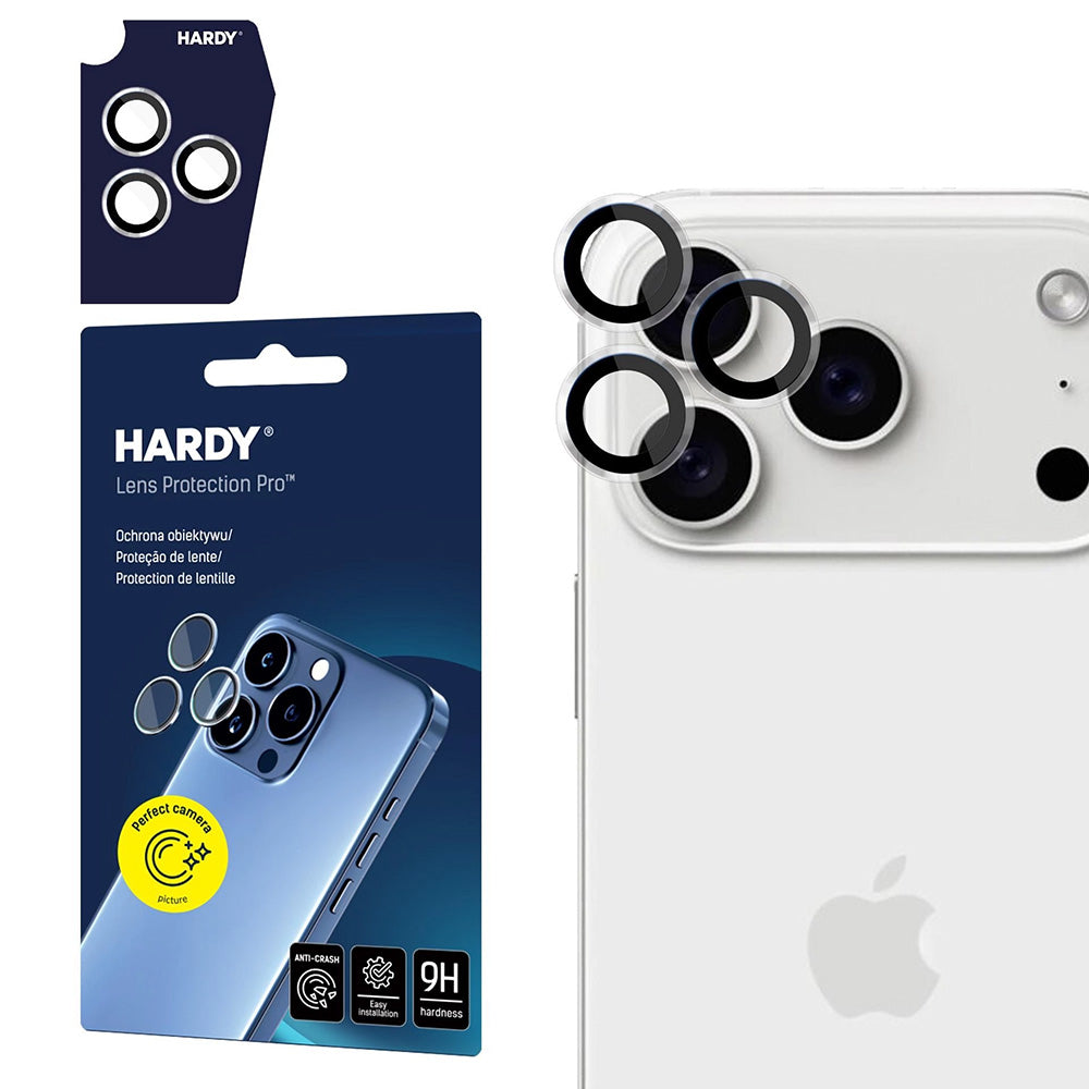 Zaščitna folija za zadnjo kamero 3MK Hardy Protection Pro za Apple iPhone 17 Pro Max / 17 Pro, Kaljeno steklo, Prozorno