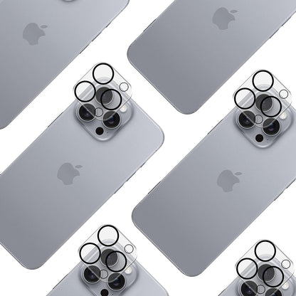 Zaščitna folija za zadnjo kamero 3MK Pro Full Cover za Apple iPhone 17 Pro Max, Kaljeno steklo, Črna