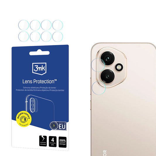 Zaščitna folija za zadnjo kamero 3MK Protection za Honor 400, fleksibilno steklo, komplet 4 kosi, prozorna