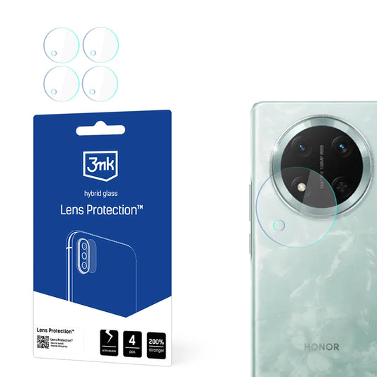Zaščitna folija za zadnjo kamero 3MK Protection za Honor Magic7 Lite, fleksibilno steklo, komplet 4 kosi, prozorna