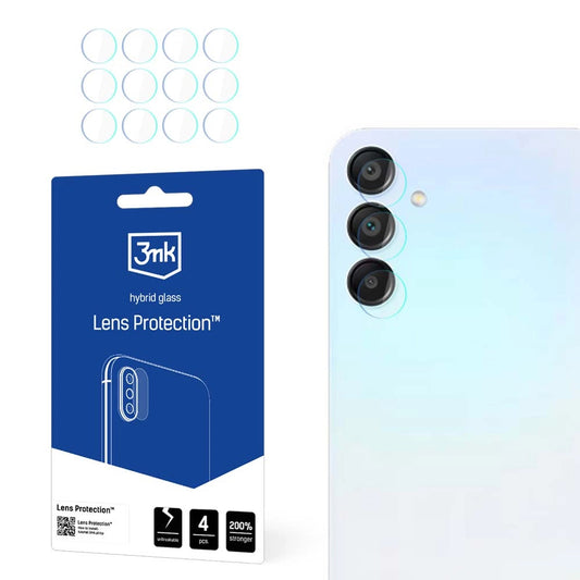 Zaščitna folija za zadnjo kamero 3MK Protection za Samsung Galaxy A15 5G A156, fleksibilno steklo, komplet 4 kosi, prozorna