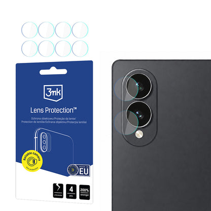 3MK Protection Rear Camera Protective Film for Samsung Galaxy Z Fold8 F976, Tempered Glass, Set of 4 Pieces, Transparent
