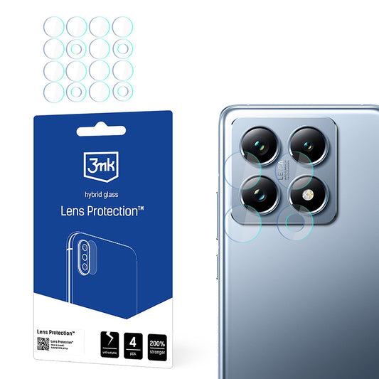 Zaščitna folija za zadnjo kamero 3MK Protection za Xiaomi 14T Pro / 14T, fleksibilno steklo, komplet 4 kosi, prozorna