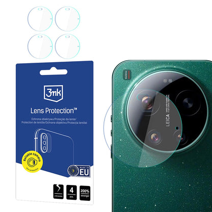 Zaščitna folija za zadnjo kamero 3MK Protection za Xiaomi 17 Ultra, Fleksibilno steklo, Set 4 kosi, Prozorna