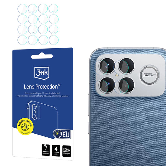 Zaščitna folija za zadnjo kamero 3MK Protection za Xiaomi Poco F8 Ultra, Kaljeno steklo, Set 4 kosi, Prozorna