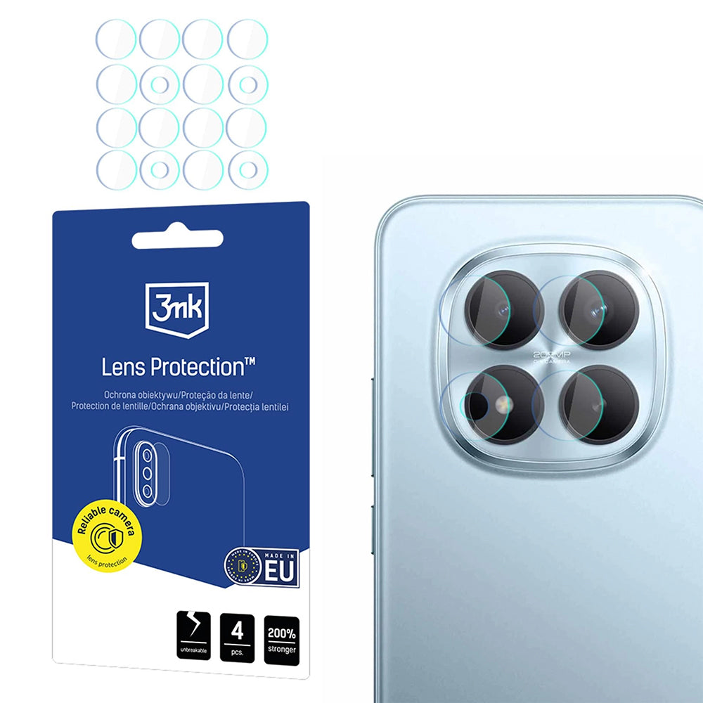 Zaščitna folija za zadnjo kamero 3MK Protection za Xiaomi Redmi Note 15 Pro 5G, Fleksibilno steklo, Set 4 kosi, Prozorna