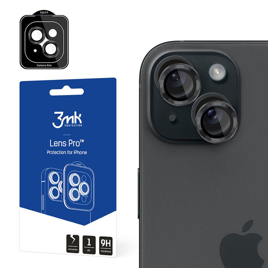 Zaščitna folija za zadnjo kamero 3MK Protection Pro za Apple iPhone 15, kaljeno steklo, siva