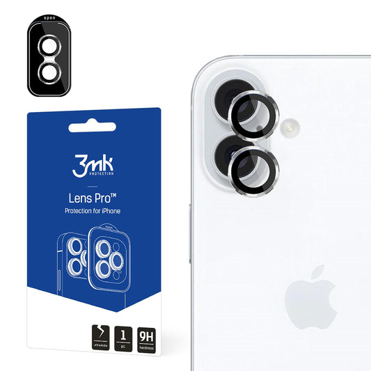 Zaščitna folija za zadnjo kamero 3MK Protection Pro za Apple iPhone 16 Plus / 16, kaljeno steklo, srebrna