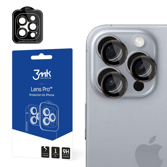 Zaščitna folija za zadnjo kamero 3MK Protection Pro za Apple iPhone 16 Pro Max / 16 Pro, kaljeno steklo, siva