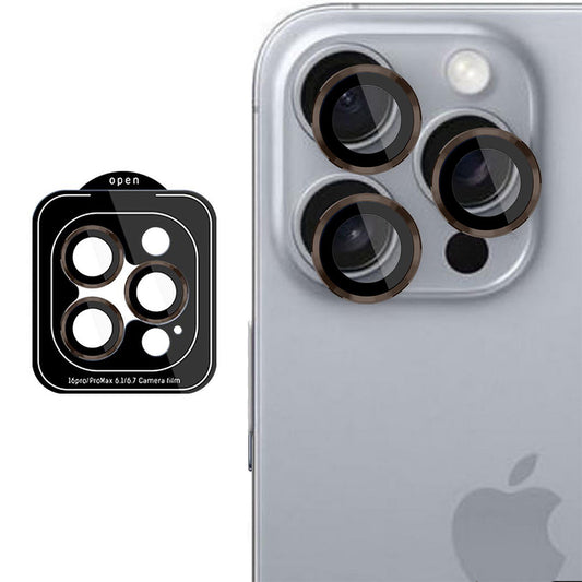 Zaščitna folija za zadnjo kamero 3MK Protection Pro za Apple iPhone 16 Pro Max / 16 Pro, kaljeno steklo, rjava
