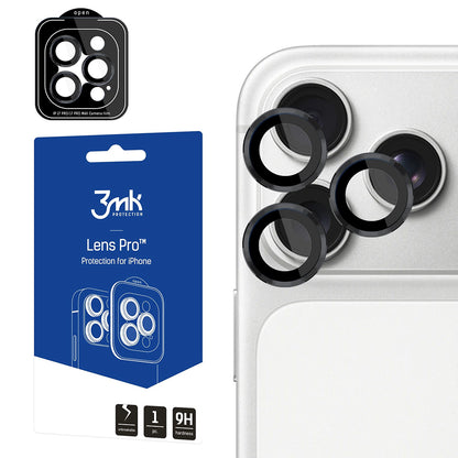 Zaščitna folija za zadnjo kamero 3MK Protection Pro za Apple iPhone 18 Pro / 18 Pro Max, kaljeno steklo, črna