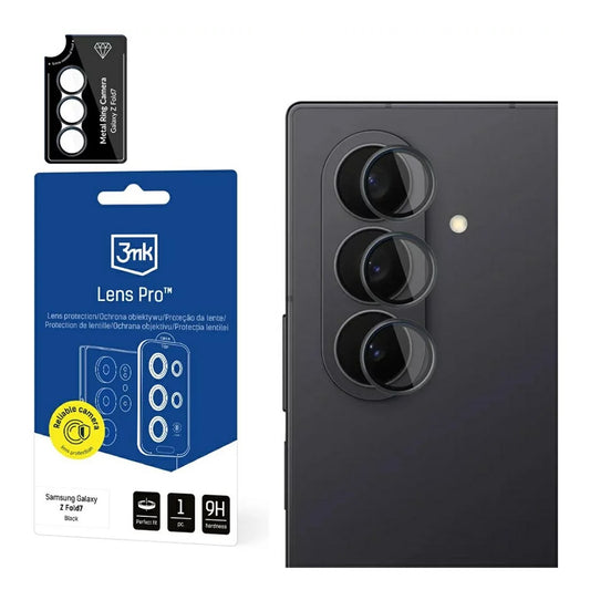 Zaščitna folija za zadnjo kamero 3MK Protection Pro za Samsung Galaxy Z Fold7 F966, kaljeno steklo, prozorna