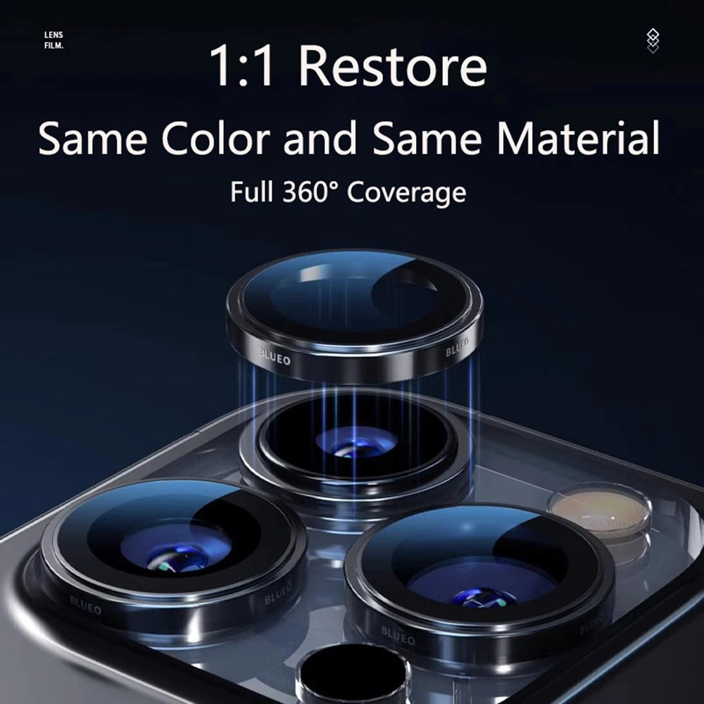 Zaščitna folija za zadnjo kamero Blueo 99 Anti-Reflektivna HD za Apple iPhone 16 Pro Max / 16 Pro, kaljeno steklo, srebrna