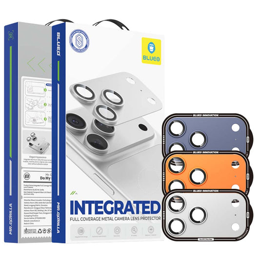 Zaščitna folija za zadnjo kamero Blueo Integrated Metal za Apple iPhone 17 Pro Max, kaljeno steklo, oranžna