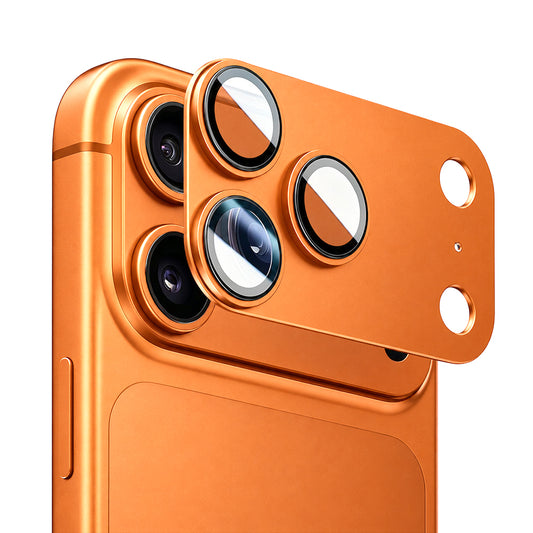 Zaščitna folija za zadnjo kamero Blueo Integrated Metal za Apple iPhone 17 Pro Max, kaljeno steklo, oranžna