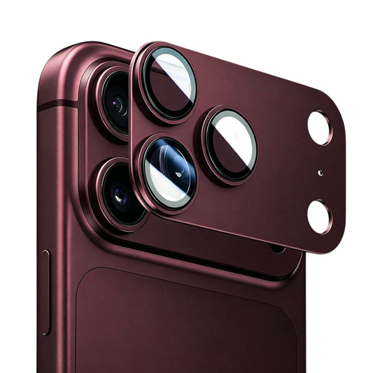 Zaščitna folija za zadnjo kamero Blueo Integrated Metal za Apple iPhone 18 Pro Max, kaljeno steklo, bordo rdeča