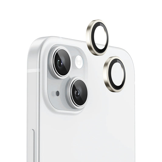 Zaščitna folija za zadnjo kamero Blueo Metal Frame za Apple iPhone 15 Plus / 15, kaljeno steklo, rumena