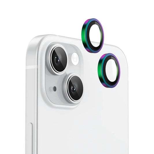Zaščitna folija za zadnjo kamero Blueo Metal Frame za Apple iPhone 15 Plus / 15, kaljeno steklo, večbarvno