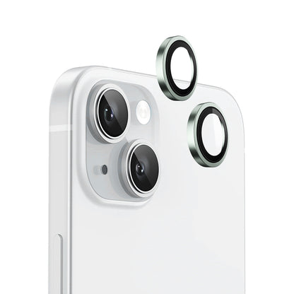 Zaščitna folija za zadnjo kamero Blueo Metal Frame za Apple iPhone 15 Plus / 15, kaljeno steklo, zelena