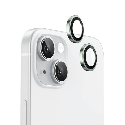 Zaščitna folija za zadnjo kamero Blueo Metal Frame za Apple iPhone 15 Plus / 15, kaljeno steklo, zelena