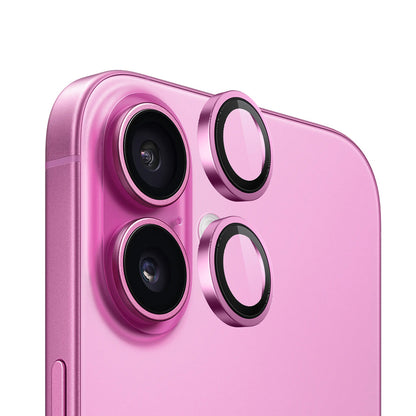 Zaščitna folija za zadnjo kamero Blueo Metal Frame za Apple iPhone 16 Plus / 16, kaljeno steklo, roza