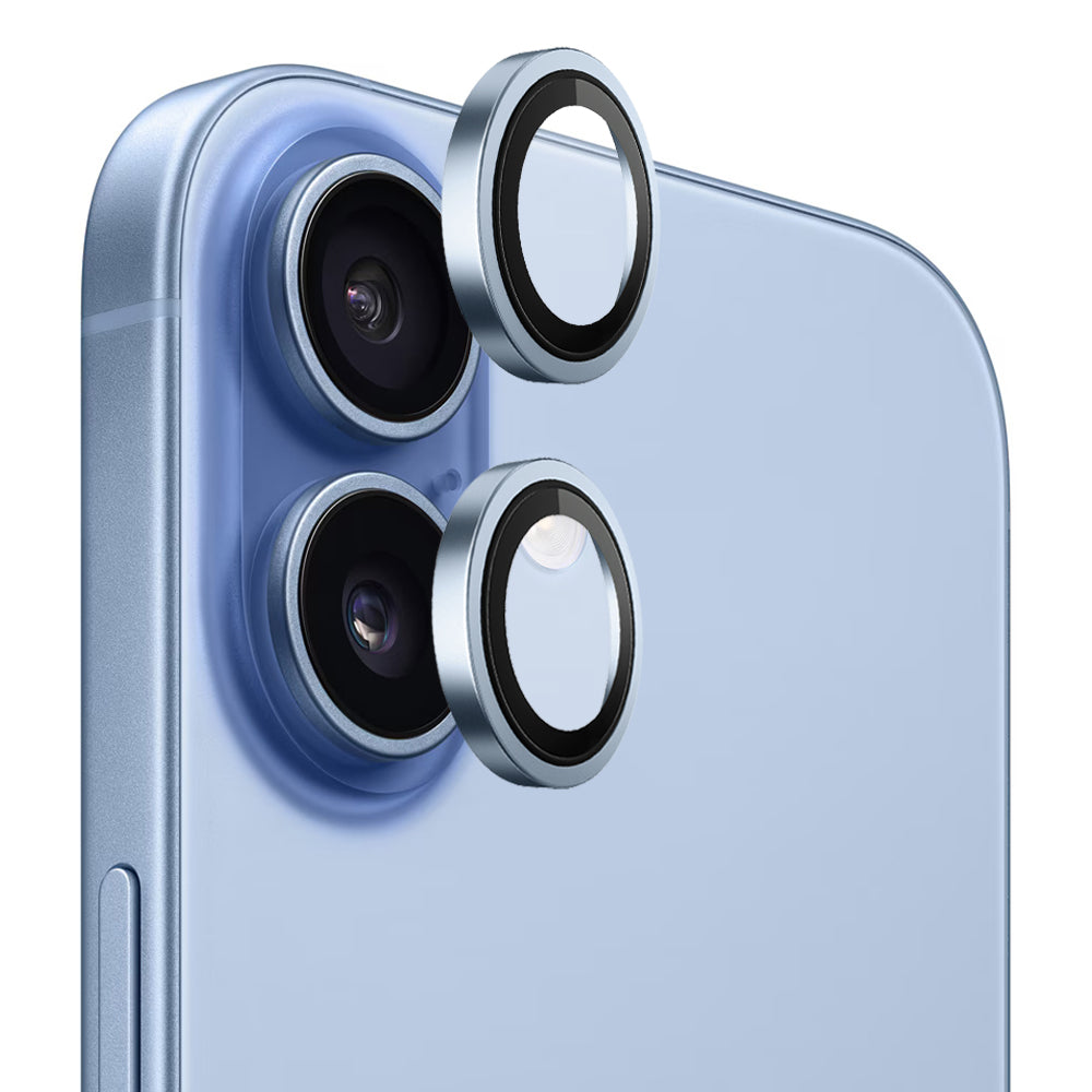 Zaščitna folija za zadnjo kamero Blueo Metal Frame za Apple iPhone 17, Kaljeno steklo, Modra