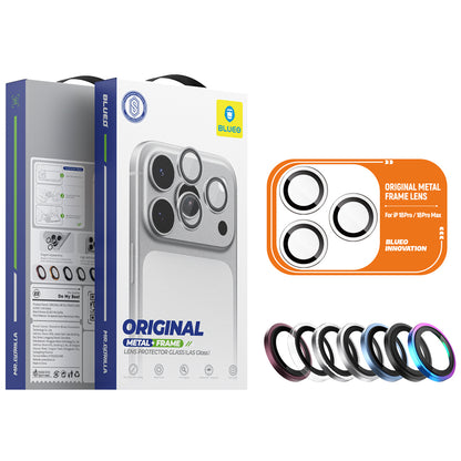 Zaščitna folija za zadnjo kamero Blueo Metal Frame za Apple iPhone 18 Pro / 18 Pro Max, kaljeno steklo, črna