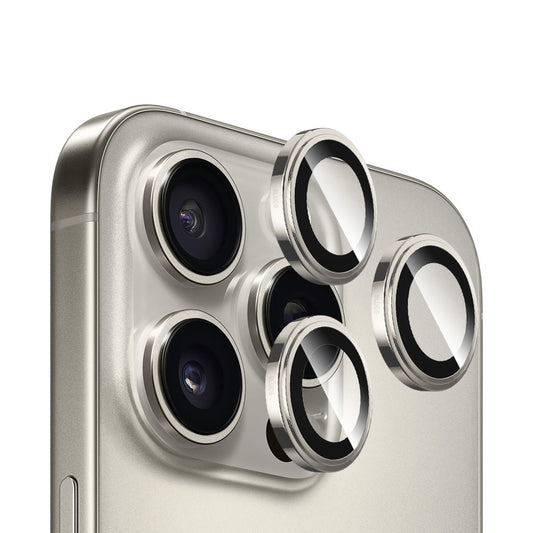 Zaščitna folija za zadnjo kamero Blueo Sapphire Crystal za Apple iPhone 16 Pro Max / 16 Pro, kaljeno steklo, kovinsko siva