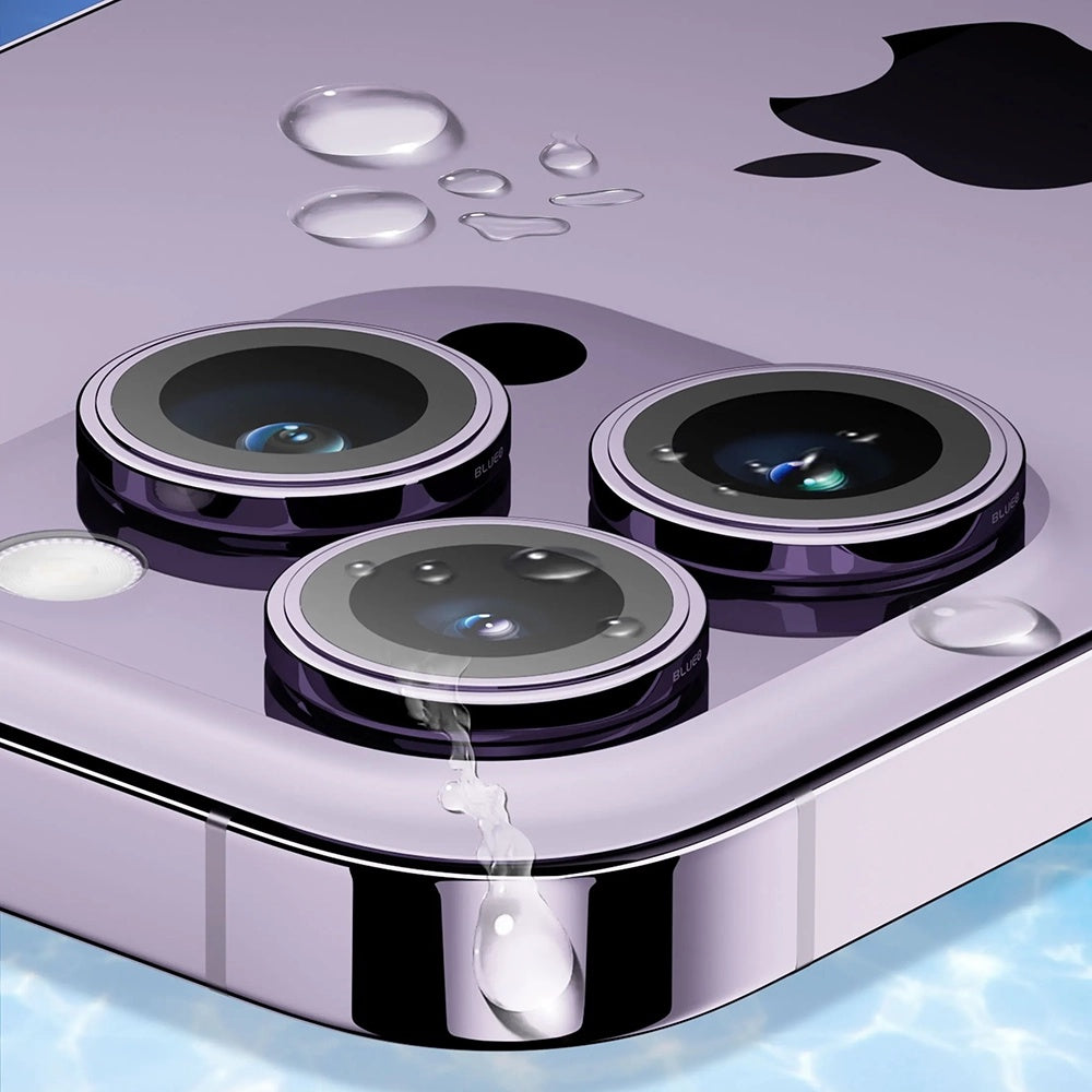 Zaščitna folija za zadnjo kamero Blueo Sapphire Crystal za Apple iPhone 16 Pro Max / 16 Pro, kaljeno steklo, črna