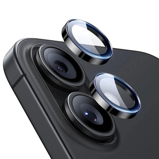 Zaščitna folija za zadnjo kamero ESR Armorite za Apple iPhone 17 / 16 Plus / 16, Kaljeno steklo, Komplet 2 kosa, Črna