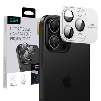 Zaščitna folija za zadnjo kamero ESR Armorite za Apple iPhone 17 Pro Max / 17 Pro / 16 Pro Max / 16 Pro, Kaljeno steklo, Prozorno