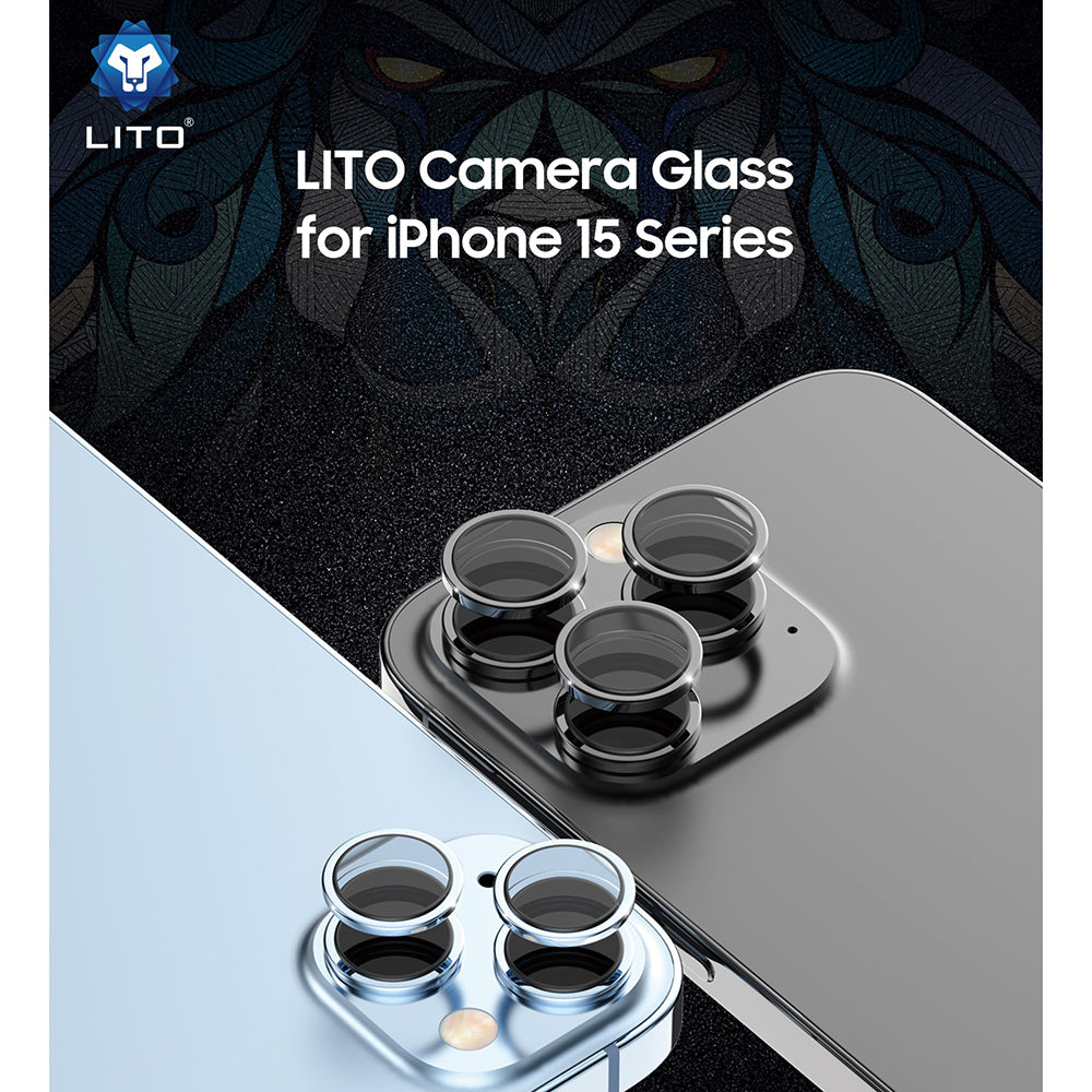 Zaščitna folija za zadnjo kamero Lito S+ za Apple iPhone 15 Plus / 15, kaljeno steklo, rumena
