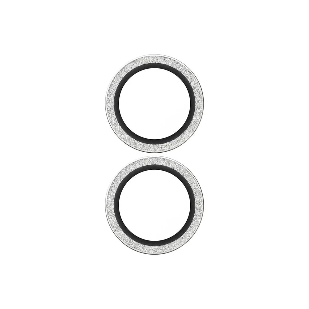 Zaščitna folija za zadnjo kamero PanzerGlass Hoops Glitter za Apple iPhone 17 / 16 Plus / 16, Kaljeno steklo, Srebrna