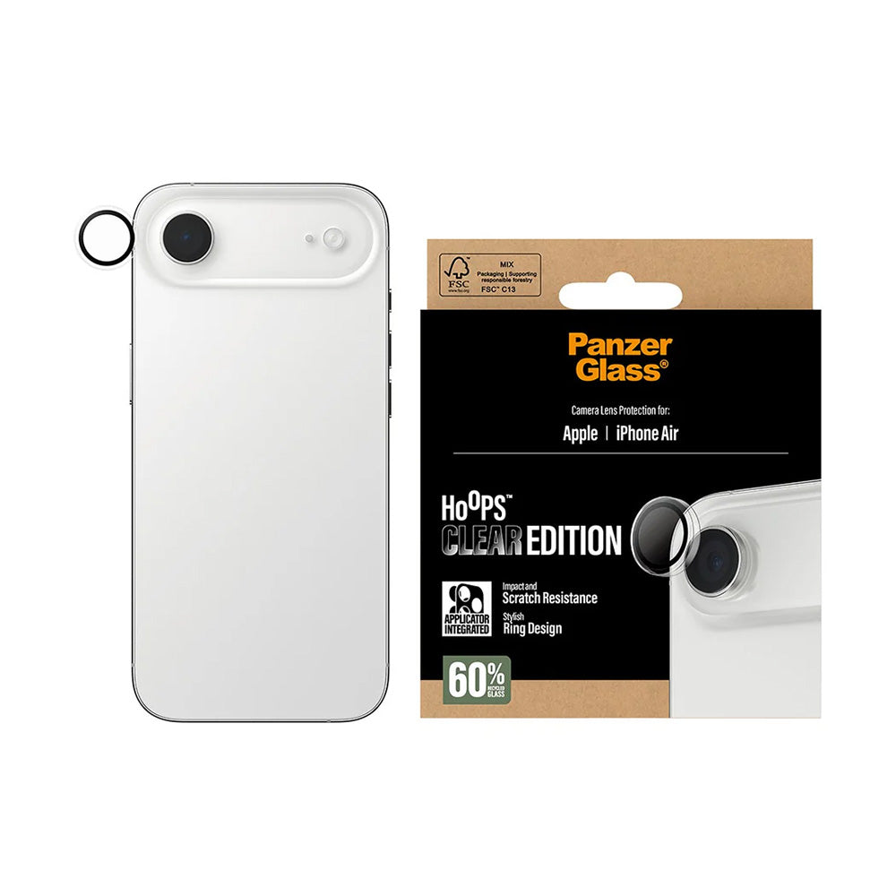 Zaščitna folija za zadnjo kamero PanzerGlass Hoops za Apple iPhone 17 Air, Kaljeno steklo, Prozorno