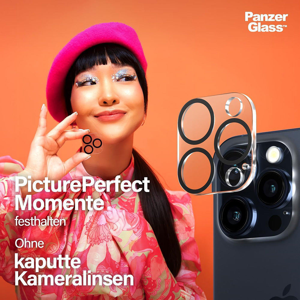Zaščitna folija za zadnjo kamero PanzerGlass PicturePerfect za Apple iPhone 16 Pro Max / 16 Pro, Kaljeno steklo, Prozorno