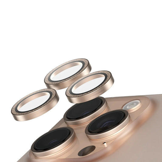 Zaščitna folija za zadnjo kamero PanzerGlass Safe. Bleščice za Apple iPhone 16 Pro Max / 16 Pro, Kaljeno steklo, Zlata