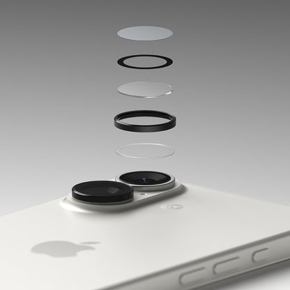 Zaščitna folija Ringke za zadnjo kamero Apple iPhone 17, Kaljeno steklo, Črna