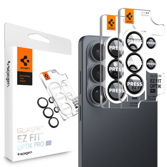 Zaščitna folija za zadnjo kamero Spigen GlastR EZ FIT Optik Pro HD za Samsung Galaxy S26 Ultra S948, Kaljeno steklo, Set 2 kosa, Črna