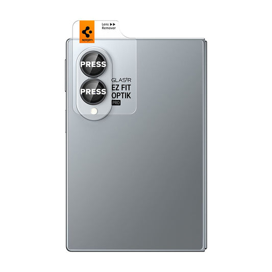 Zaščitna folija za zadnjo kamero Spigen GlastR EZ FIT Optik Pro HD za Samsung Galaxy Z Fold8 F971, kaljeno steklo, komplet 2 kosa, črna AGL11944