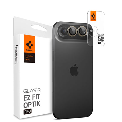 Zaščitna folija za zadnjo kamero Spigen GlastR EZ FIT Optik Pro za Apple iPhone 17 Air, Kaljeno steklo, Set 2 kosa, Zlata AGL10131