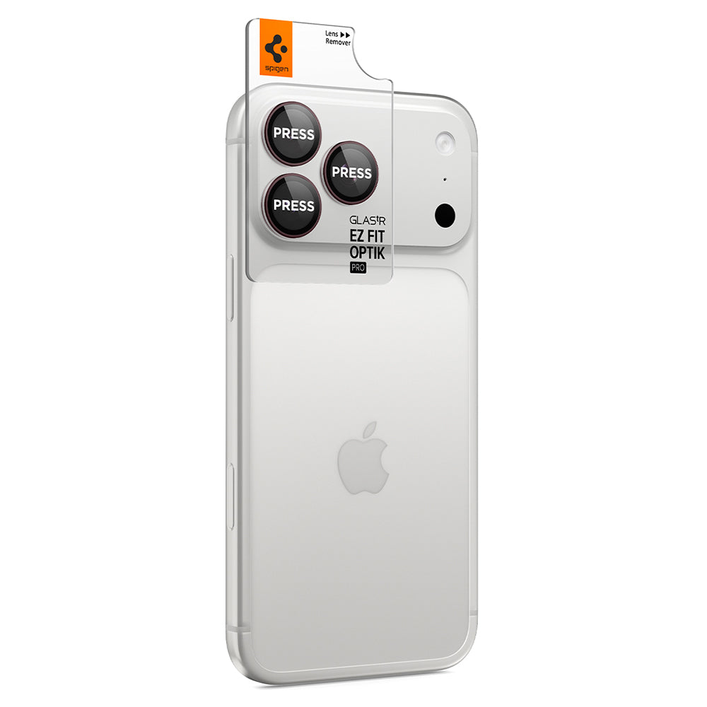 Zaščitna folija za zadnjo kamero Spigen GlastR EZ FIT Optik Pro za Apple iPhone 18 Pro / 18 Pro Max, kaljeno steklo, komplet 2 kosa, vijolična AGL12044