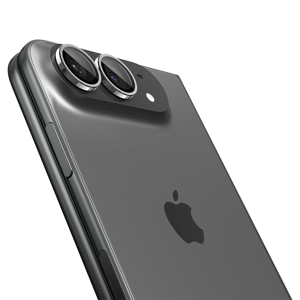Zaščitna folija za zadnjo kamero Spigen GlastR EZ FIT Optik Pro za Apple iPhone Duo, kaljeno steklo, komplet 2 kosa, siva AGL12012