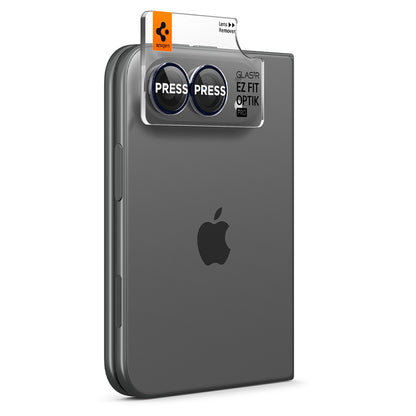 Zaščitna folija za zadnjo kamero Spigen GlastR EZ FIT Optik Pro za Apple iPhone Duo, kaljeno steklo, komplet 2 kosa, mornarsko modra AGL12011