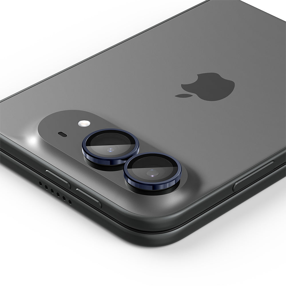 Zaščitna folija za zadnjo kamero Spigen GlastR EZ FIT Optik Pro za Apple iPhone Duo, kaljeno steklo, komplet 2 kosa, mornarsko modra AGL12011