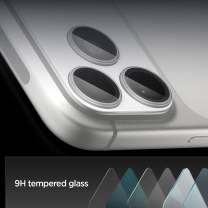 Zaščitna folija za zadnjo kamero Spigen GlastR EZ FIT Optik Pro XL za Apple iPhone 17 Pro Max, Kaljeno steklo, Srebrna AGL10652