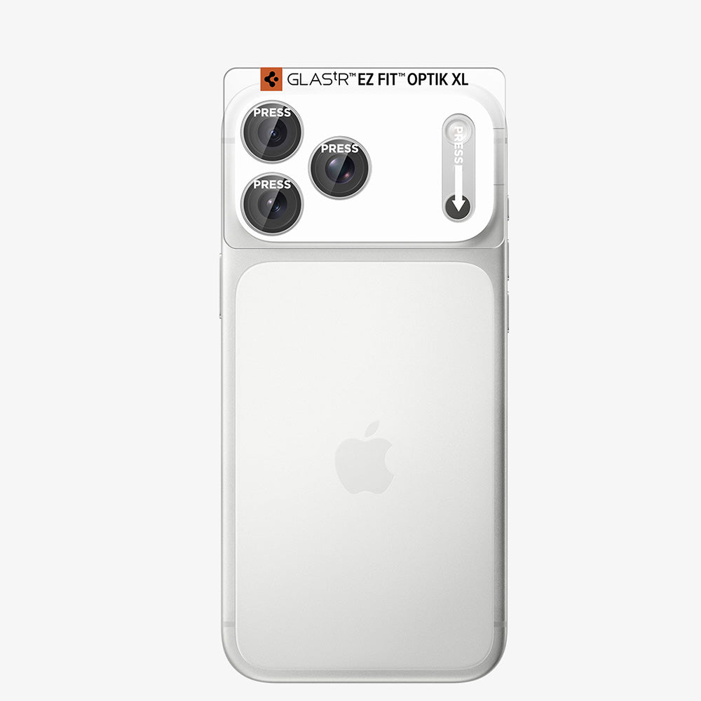 Spigen GlastR EZ FIT Optik Pro XL Rear Camera Protective Film for Apple iPhone 18 Pro Max, Tempered Glass, Silver AGL12042