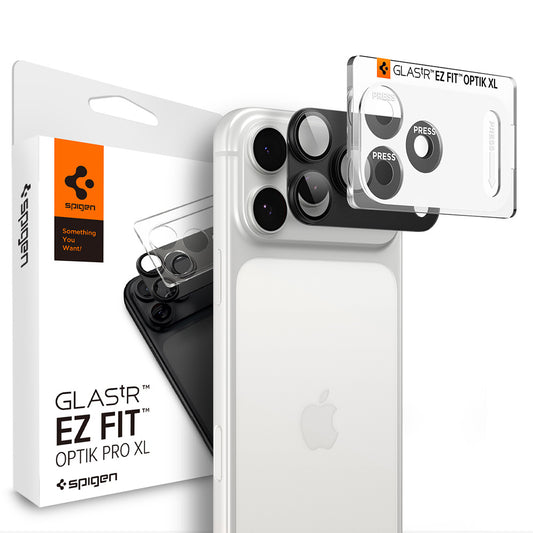 Zaščitna folija za zadnjo kamero Spigen GlastR EZ FIT Optik Pro XL za Apple iPhone 18 Pro Max, kaljeno steklo, temno siva AGL12039