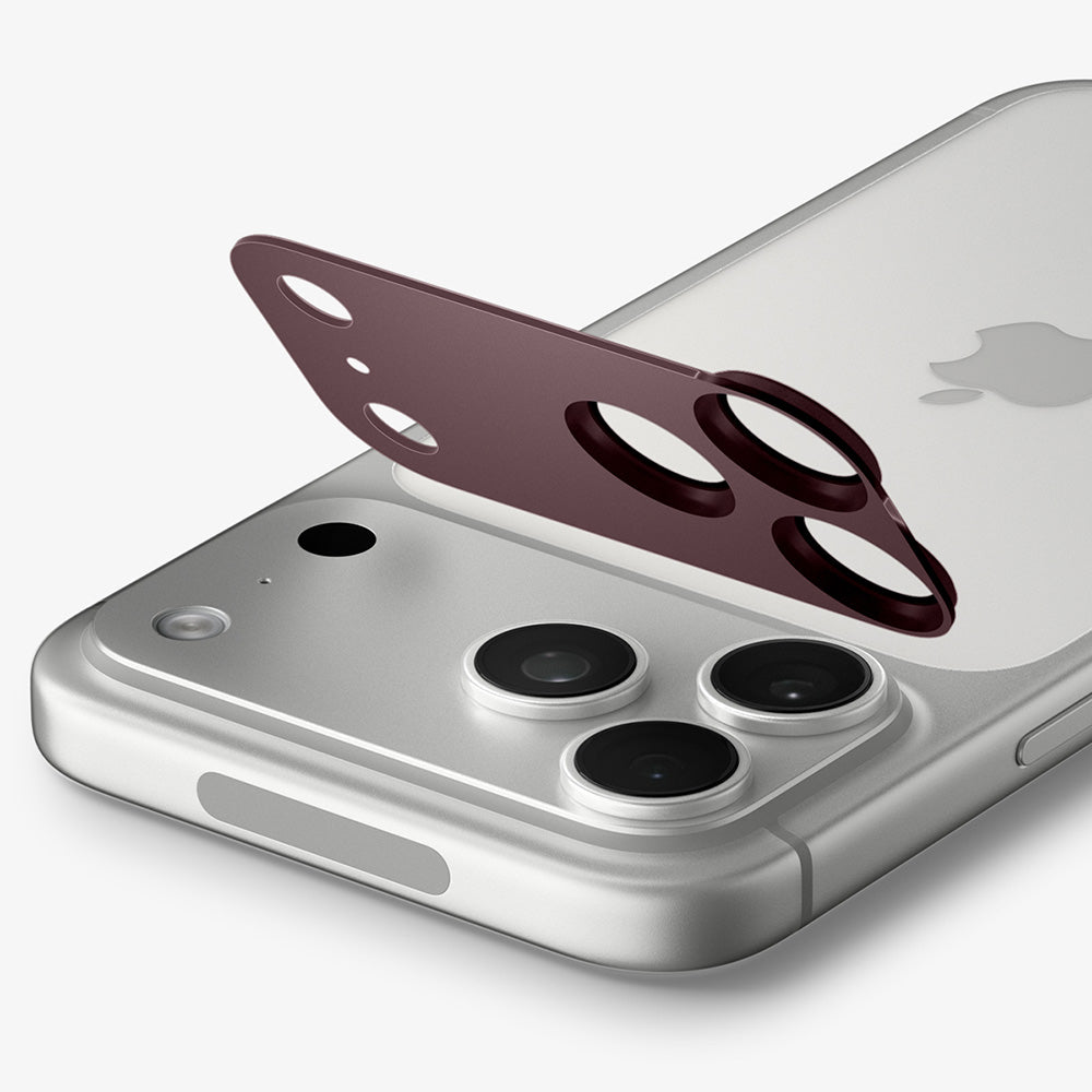 Zaščitna folija za zadnjo kamero Spigen GlastR EZ FIT Optik Pro XL za Apple iPhone 18 Pro, kaljeno steklo, bordo AGL12036